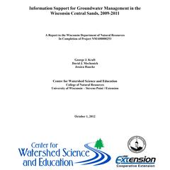 Information support for groundwater management in the Wisconsin central sands