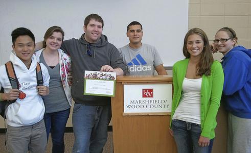 Student Senate raising money for Heifer International, University of Wisconsin--Marshfield/Wood County, 2013