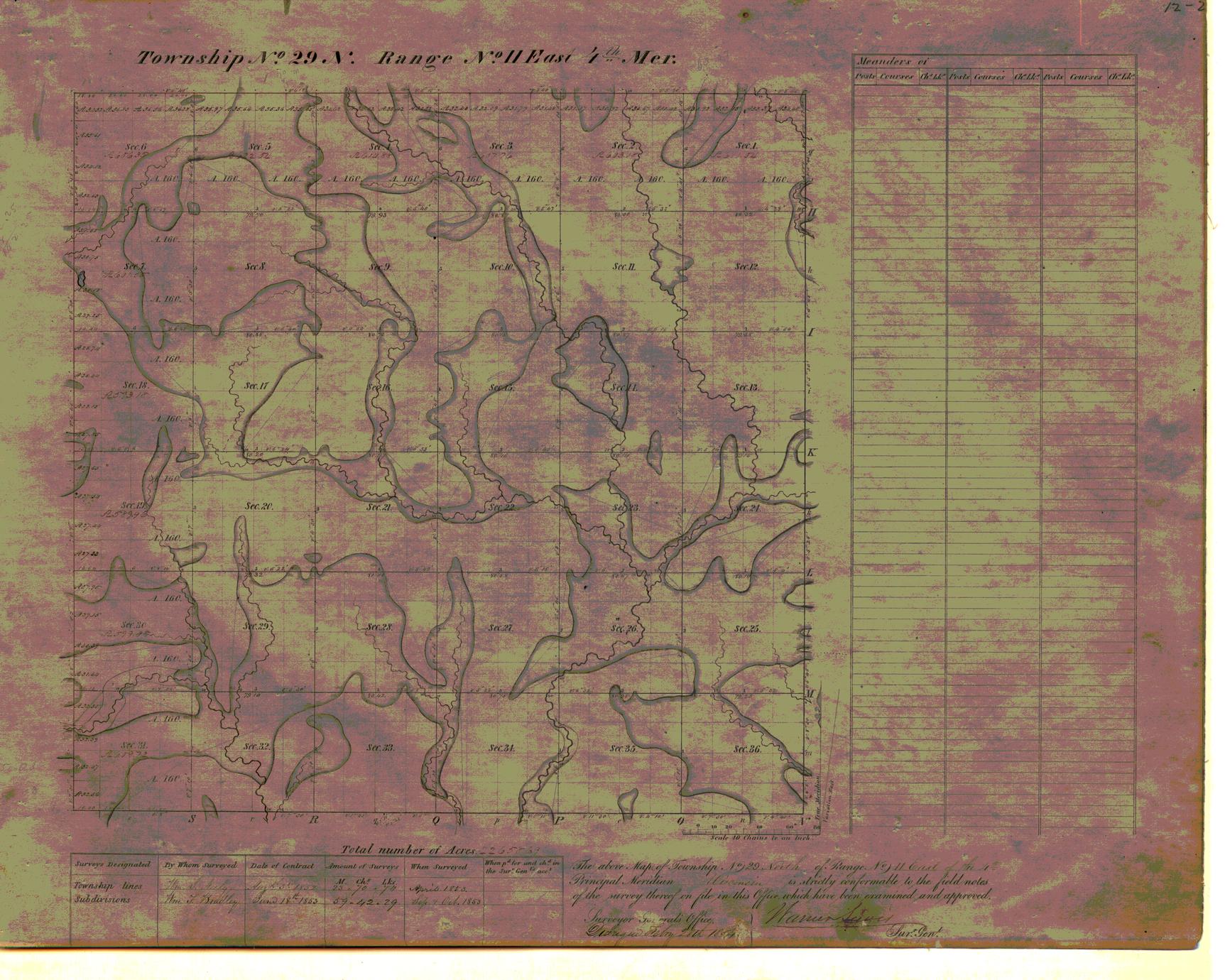 [Public Land Survey System map: Wisconsin Township 29 North, Range 11 East]