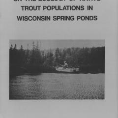 Effects of hydraulic dredging on the ecology of native trout populations in Wisconsin spring ponds