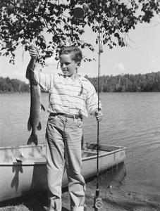 Edward R. Murrow's son with northern pike