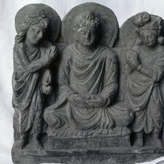 NG422, Bracket with Buddha, Brahma and Śakra/Indra