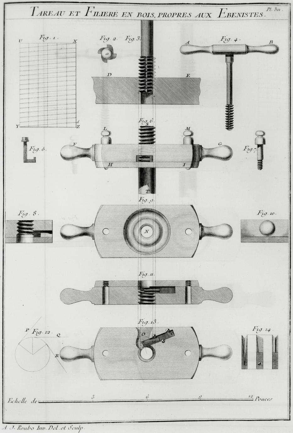 Black and white illustration of a screw box.