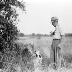 Aldo Leopold with dog Flick