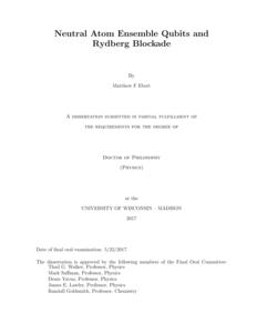 Neutral Atom Ensemble Qubits and Rydberg Blockade
