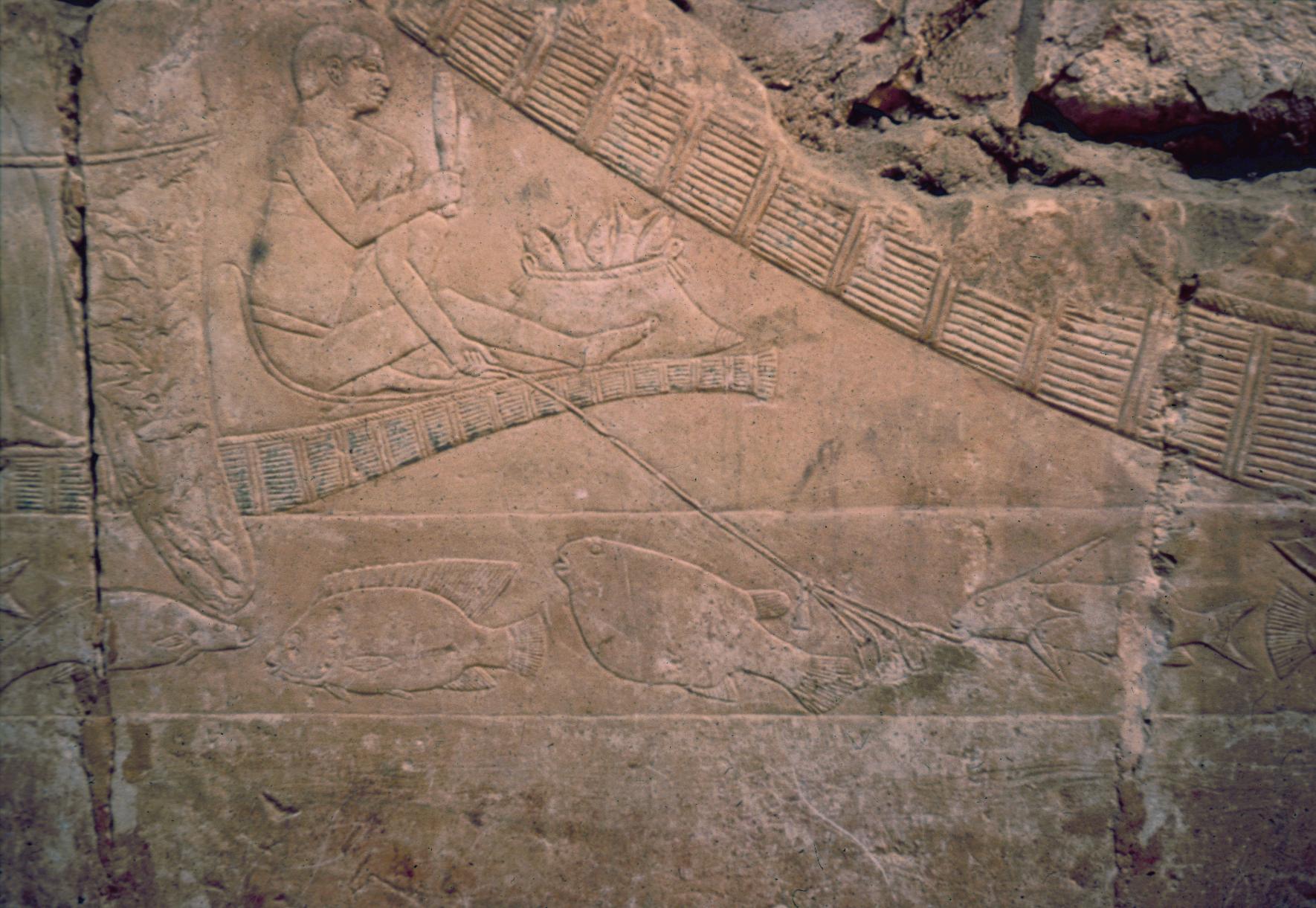 Hieroglyphics in Tomb Showing Fisherman