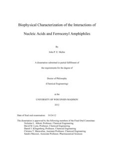 Biophysical Characterization of the Interactions of Nucleic Acids and Ferrocenyl Amphiphiles