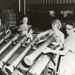 Women workers at Aluminum Goods Manufacturing Company