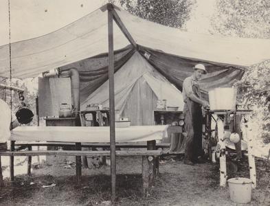 Dining tent at Steele Lake camp
