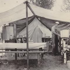 Dining tent at Steele Lake camp