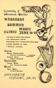Waukesha Summer Music Clinic poster