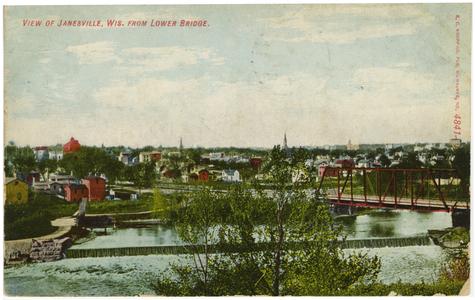 View of Janesville from Lower Bridge