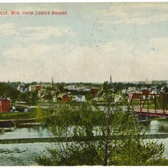 View of Janesville from Lower Bridge