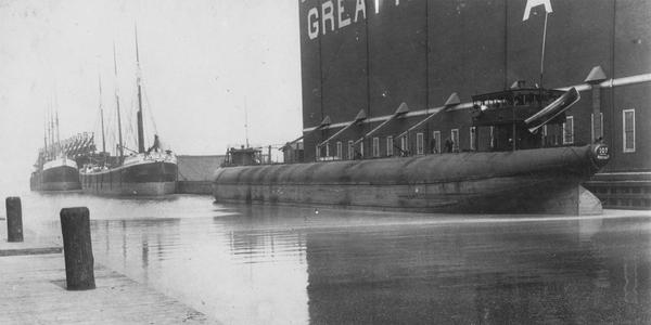 Barge #107 Loading Grain