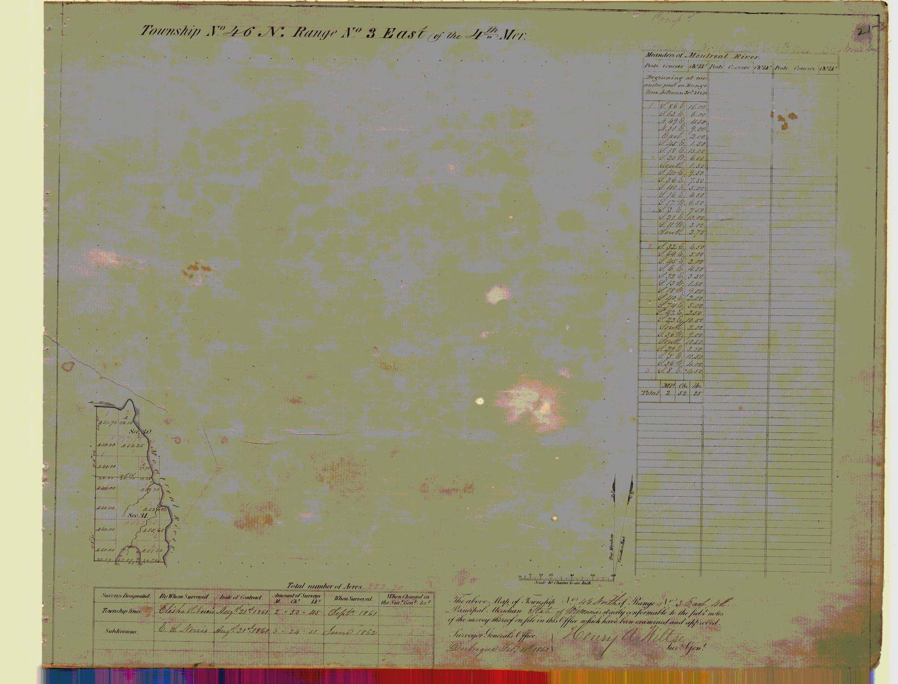 [Public Land Survey System map: Wisconsin Township 46 North, Range 03 East]