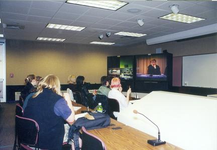 Students have video conference