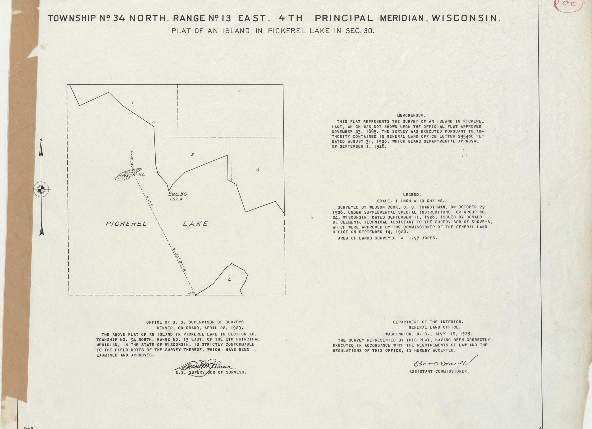 [Public Land Survey System map: Wisconsin Township 34 North, Range 13 East]