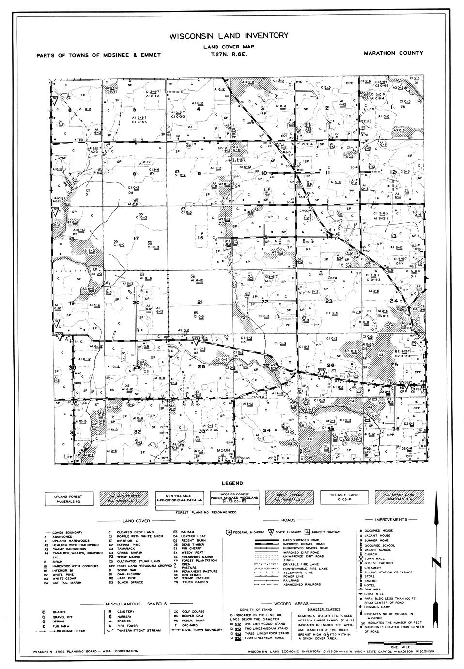 ‎Parts of towns of Mosinee and Emmet UWDC UWMadison Libraries