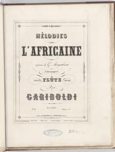 Mélodies de L'Africaine : opéra G. Meyerbeer