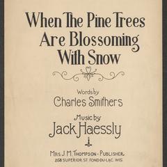 When the pine trees are blossoming