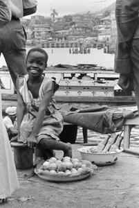 Orange Seller along Quay in Freetown