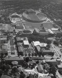 Aerial view of Camp Randall construction