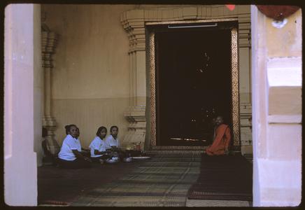 Women at temple entrance