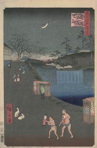 Aoi Slope Outside Tora Gate, no. 113 from the series One-hundred Views of Famous Places in Edo