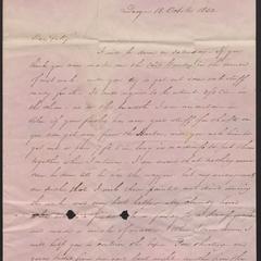 Letter from James C. Norton, Quogue, Felix Dominy, 1832
