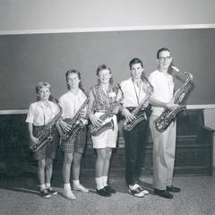 Saxophone players at the Summer Music Clinic