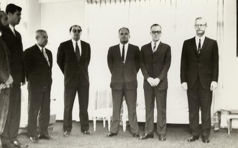 King of Laos with American personnel