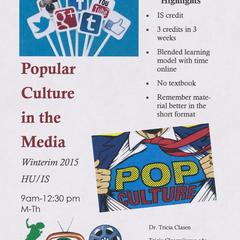 "Pop Culture in the Media" poster