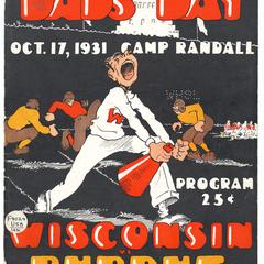 Football program Dad's Day, October 17, 1931