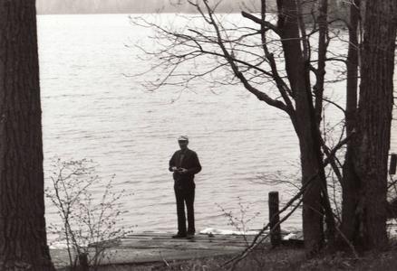 William Helm on the shore of Trout Lake