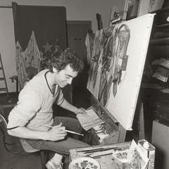 Art Student, Painting, Janesville, ca. 1980