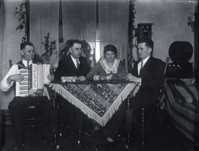Ernst Bruetzman plays piano accordion