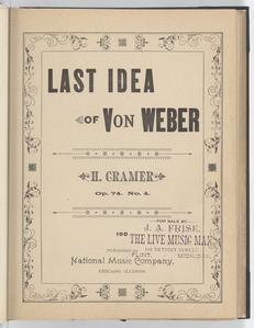 Last idea of Von Weber