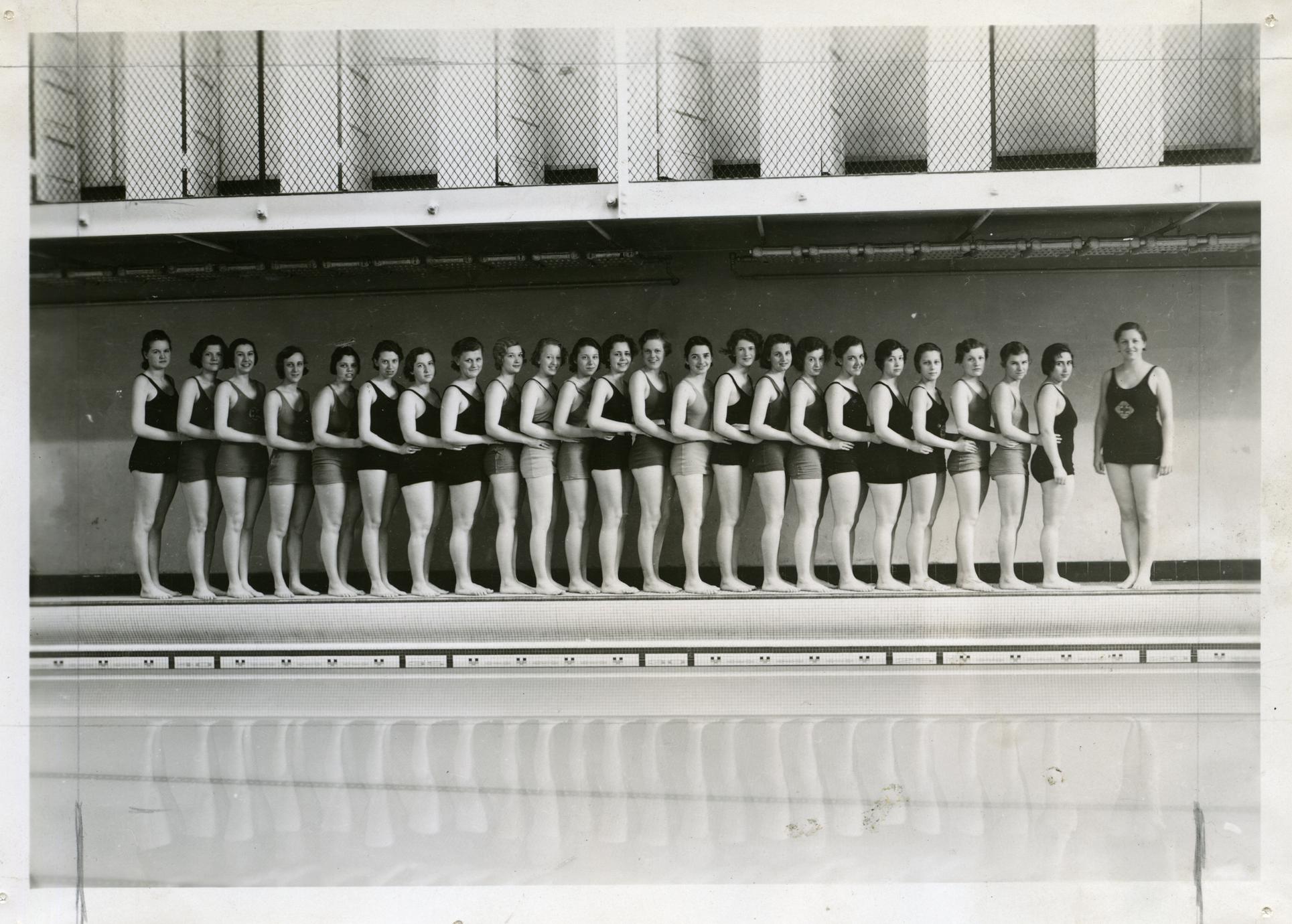 ‎Women's Athletic Association The Life Saving Class, lined up next to