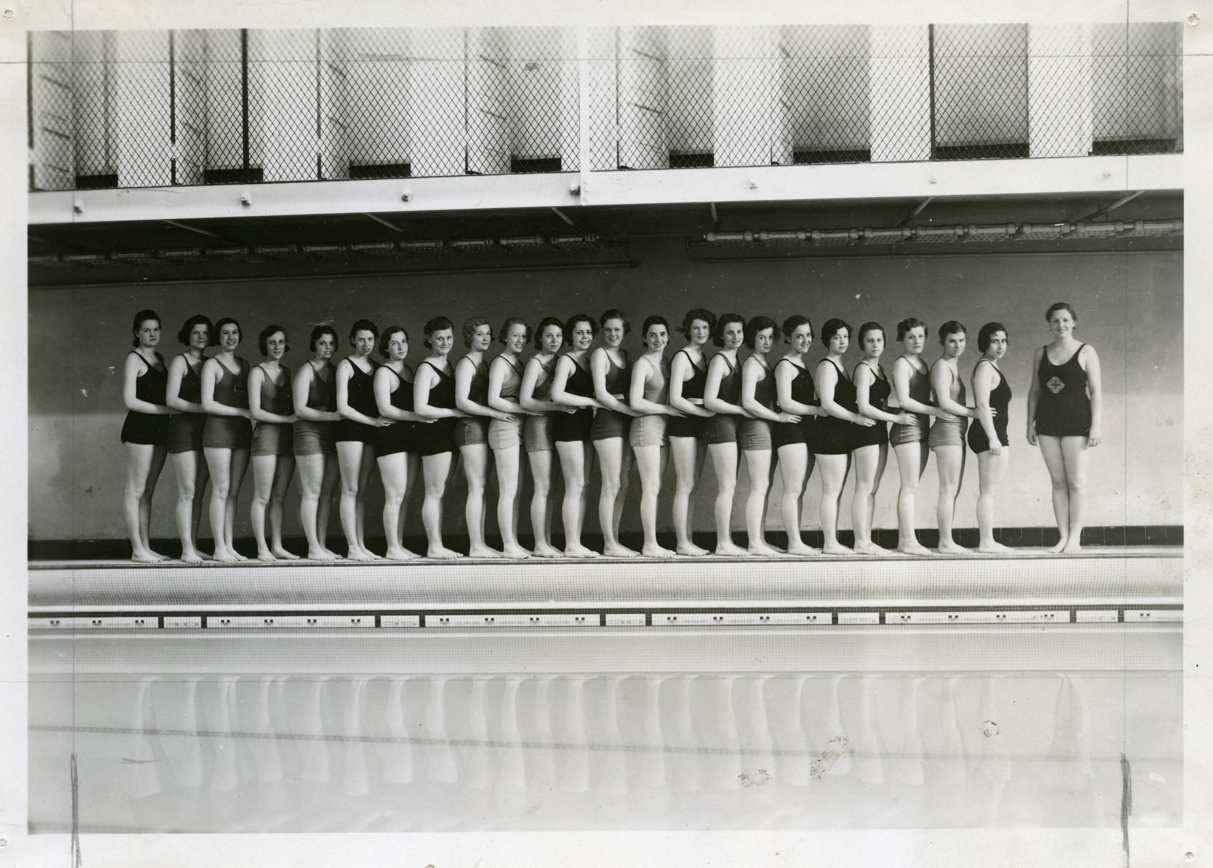‎Women's Athletic Association The Life Saving Class, lined up next to