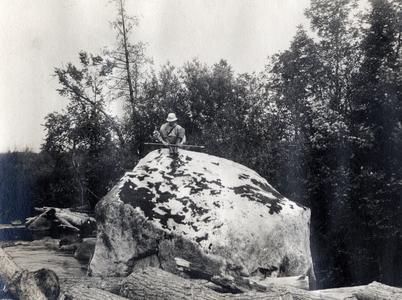 Boulder 15 feet in diameter in Poplar River