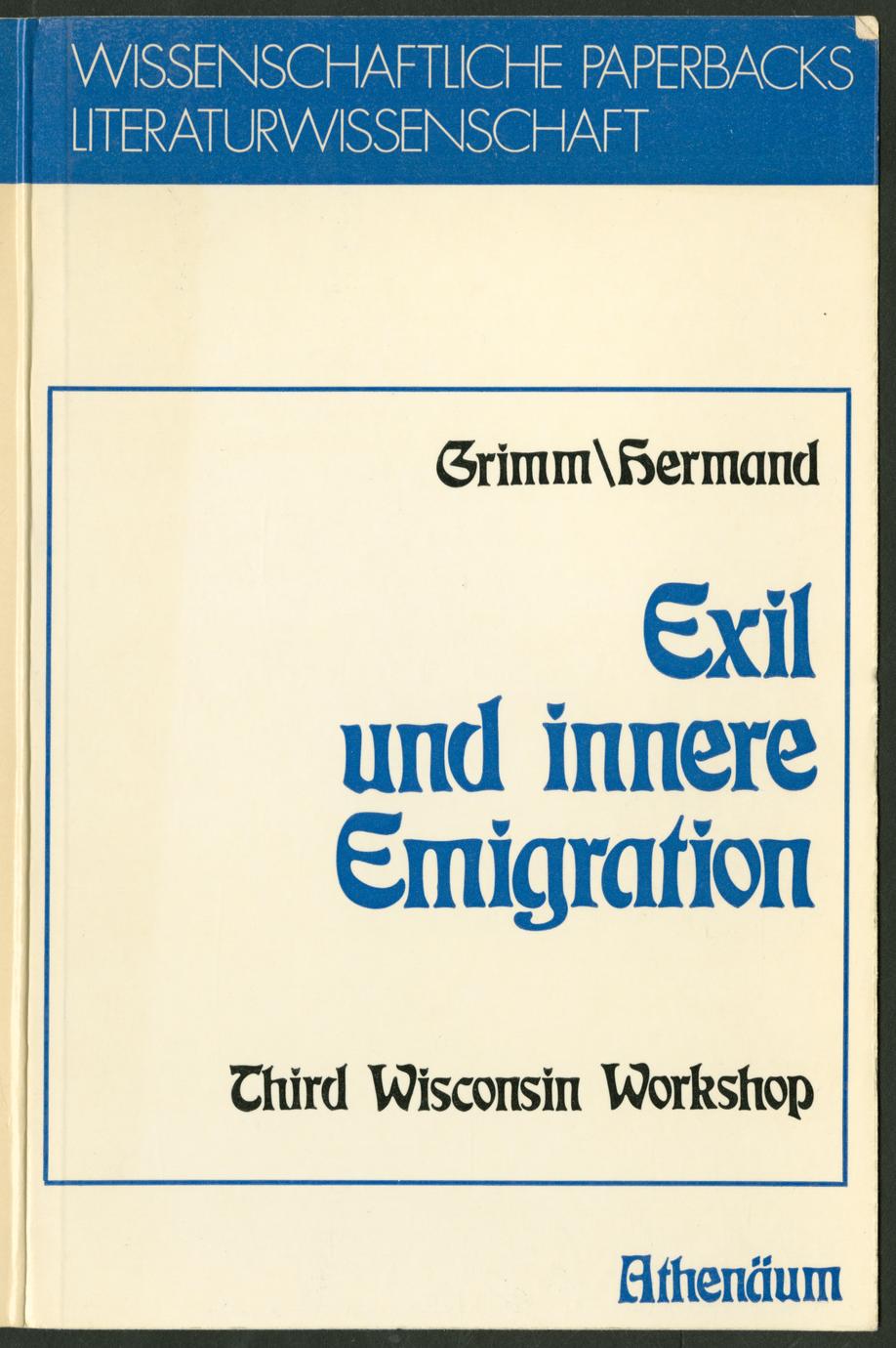 Exil Und Innere Emigration - Full View - UWDC - UW-Madison Libraries