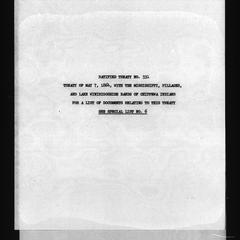 Ratified treaty no. 331, Treaty of May 7, 1864, with the Mississippi, Pillager, and Lake Winibigoshish bands of Chippewa Indians. For a list of documents relating to this treaty see special list no. 6