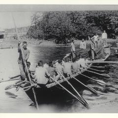 Men in rowboat, ca. 1920-1930