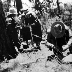 Aldo Leopold lighting campfire