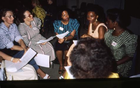 Women speaking at the Niger wives seminar