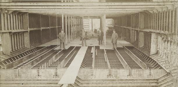 Inspection of whaleback under construction