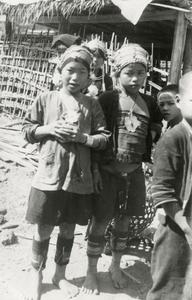 Children in the Akha village of Phate in Houa Khong Province