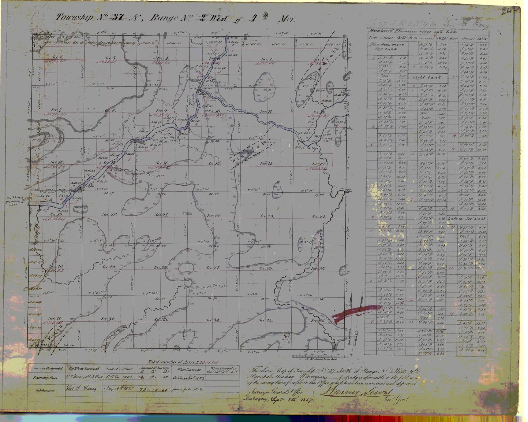 [Public Land Survey System map: Wisconsin Township 37 North, Range 02 West]