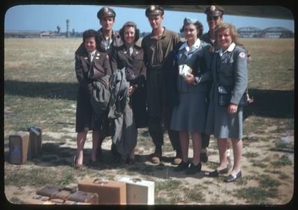 Red Cross and Air Force officers