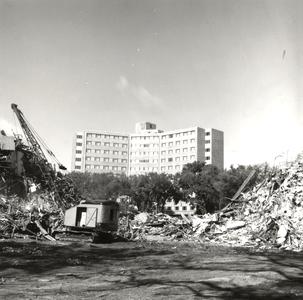 Rubble on site of current Humanities Building
